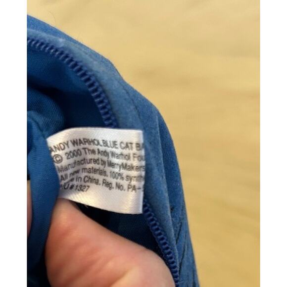 VTG Andy Warhol Blue Cat Pop Art Purse Bag Artsy 80s Retro Hipster Kitty Y2K 00s - Picture 6 of 16